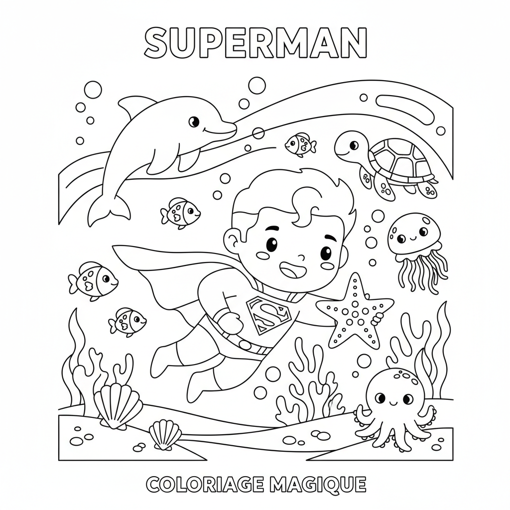 Coloriage coloriage à imprimer superman 3