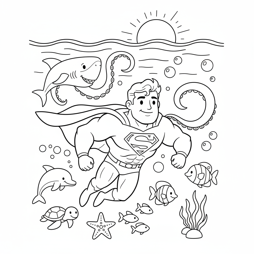 Coloriage coloriage à imprimer superman 5