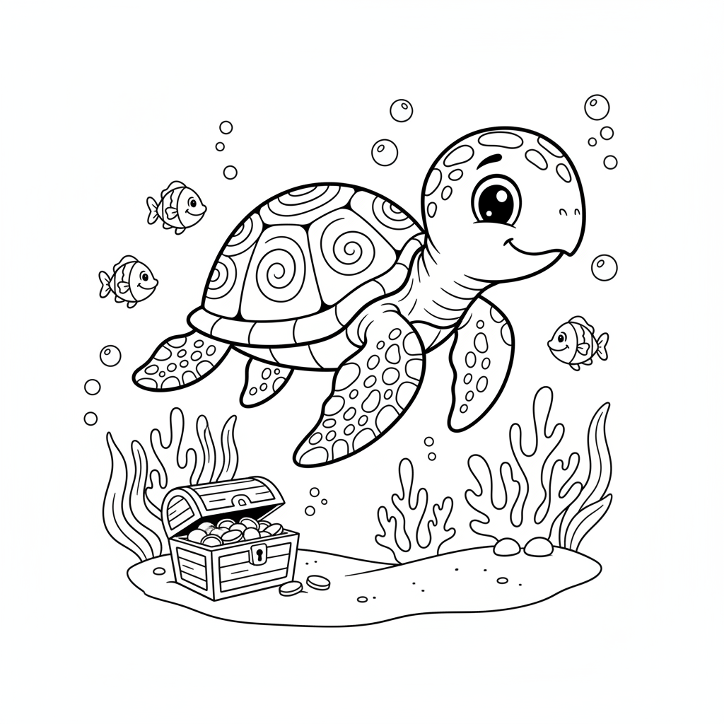 Coloriage coloriage à imprimer tortue 2
