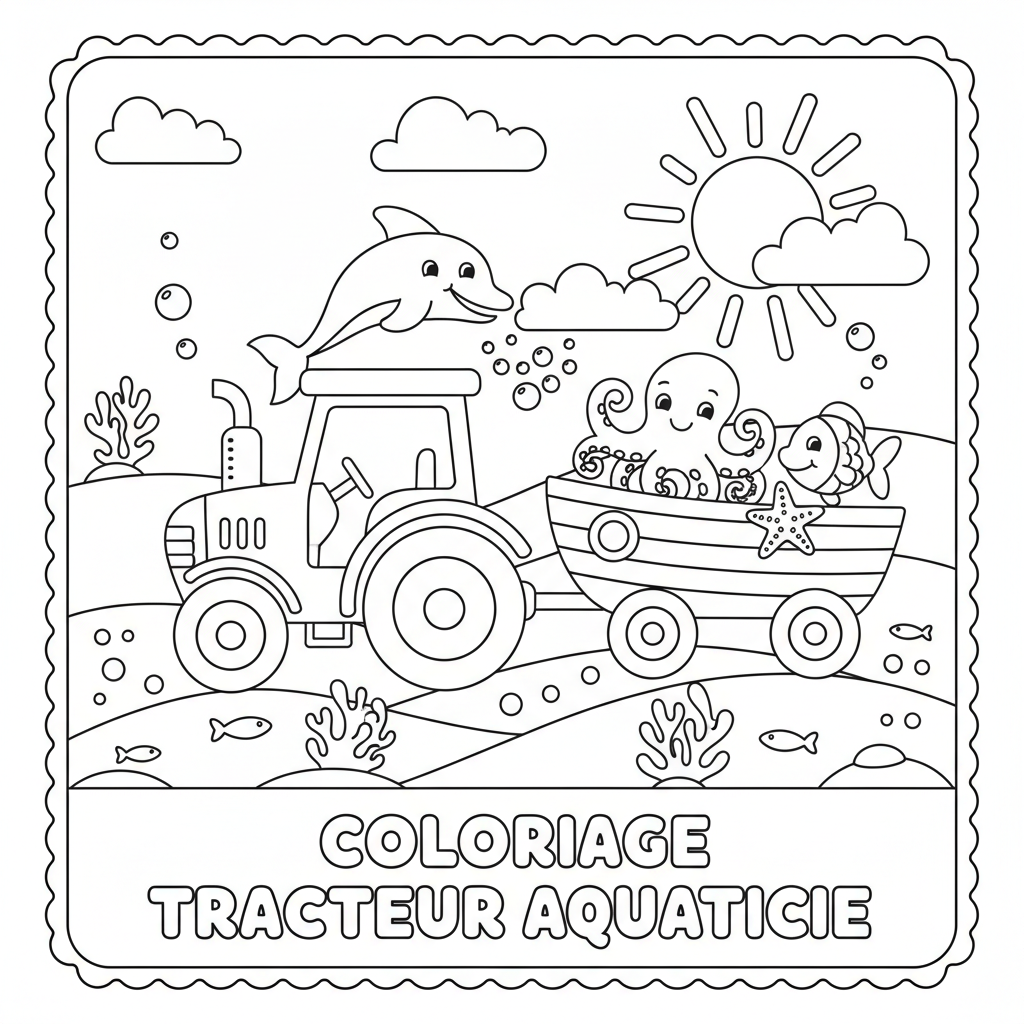 Coloriage coloriage à imprimer tracteur 3