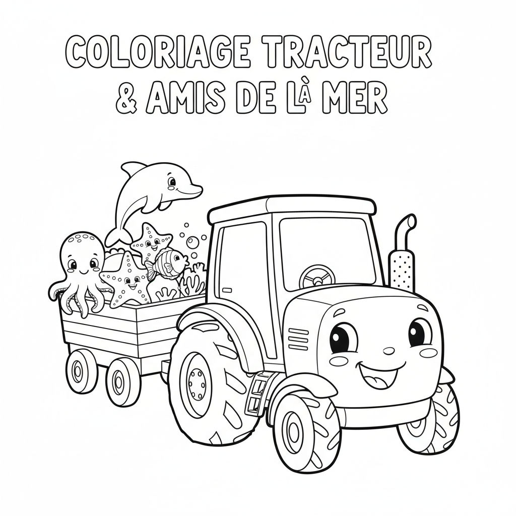 Coloriage coloriage a imprimer tracteur 4
