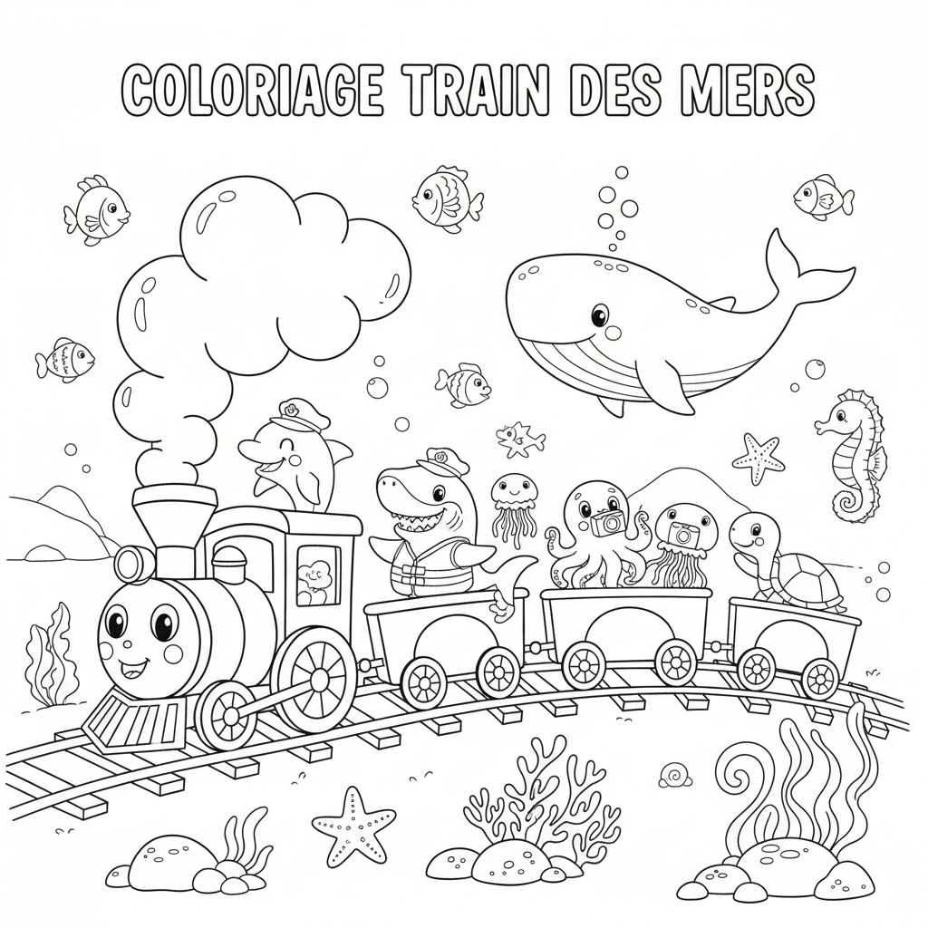 Coloriage coloriage à imprimer train 3