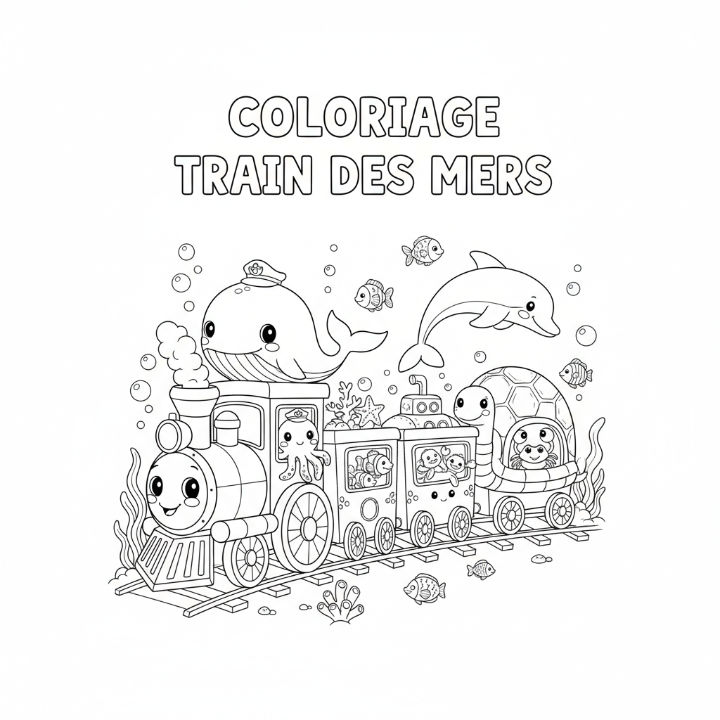 Coloriage coloriage à imprimer train 4