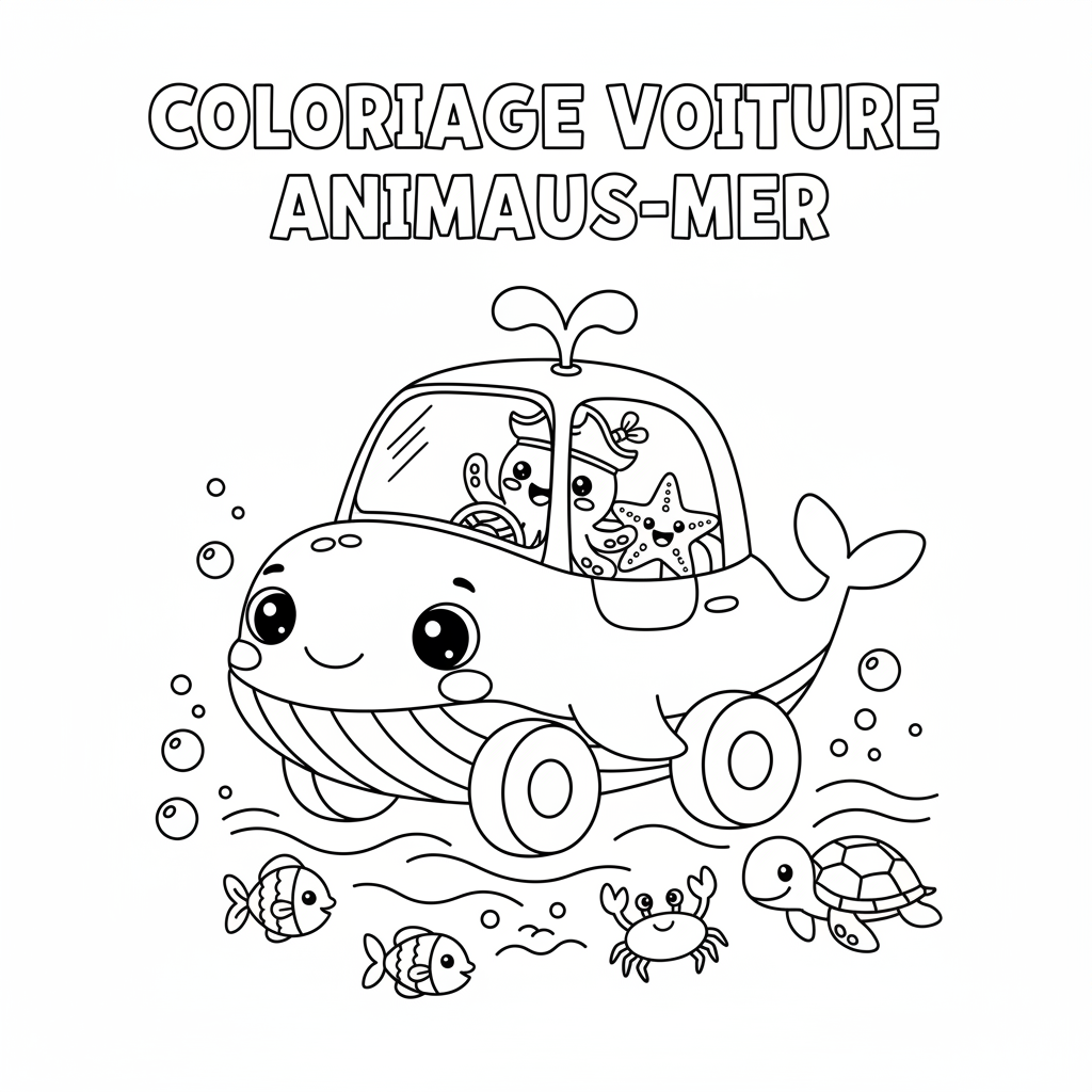 Coloriage À Imprimer Voiture Gratuit pour Enfants