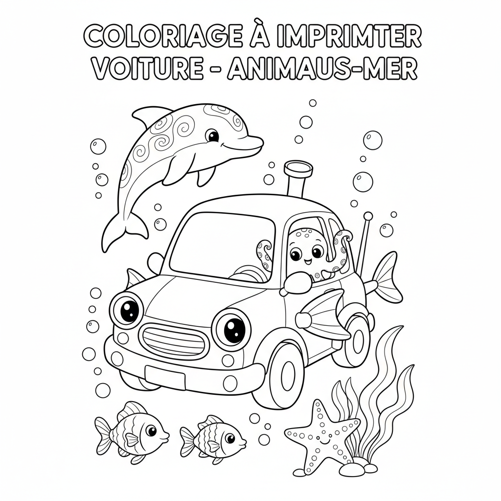 Coloriage coloriage à imprimer voiture 4