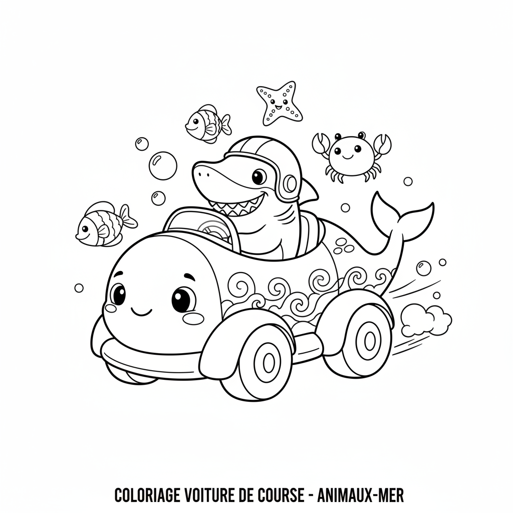 Coloriage À Imprimer Voiture De Course Gratuit pour Enfant