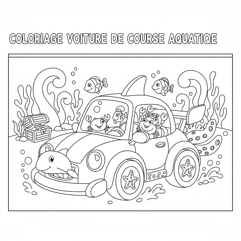 Coloriage coloriage à imprimer voiture de course 2