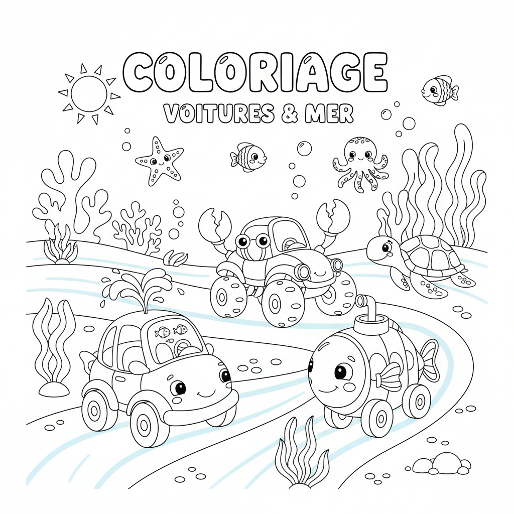 Coloriage coloriage à imprimer voitures 3