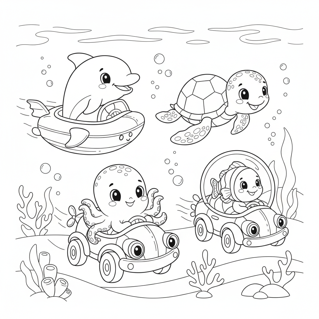 Coloriage coloriage à imprimer voitures 4