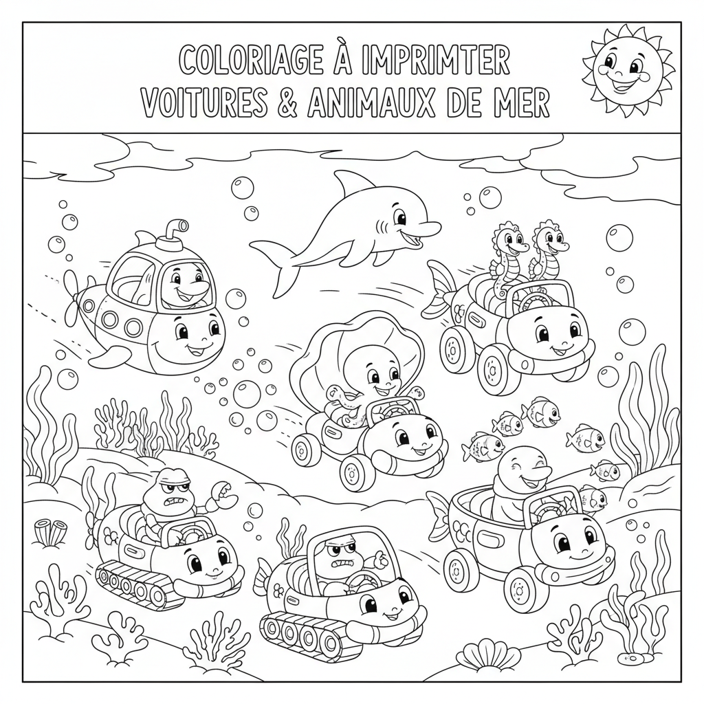 Coloriage coloriage à imprimer voitures 5