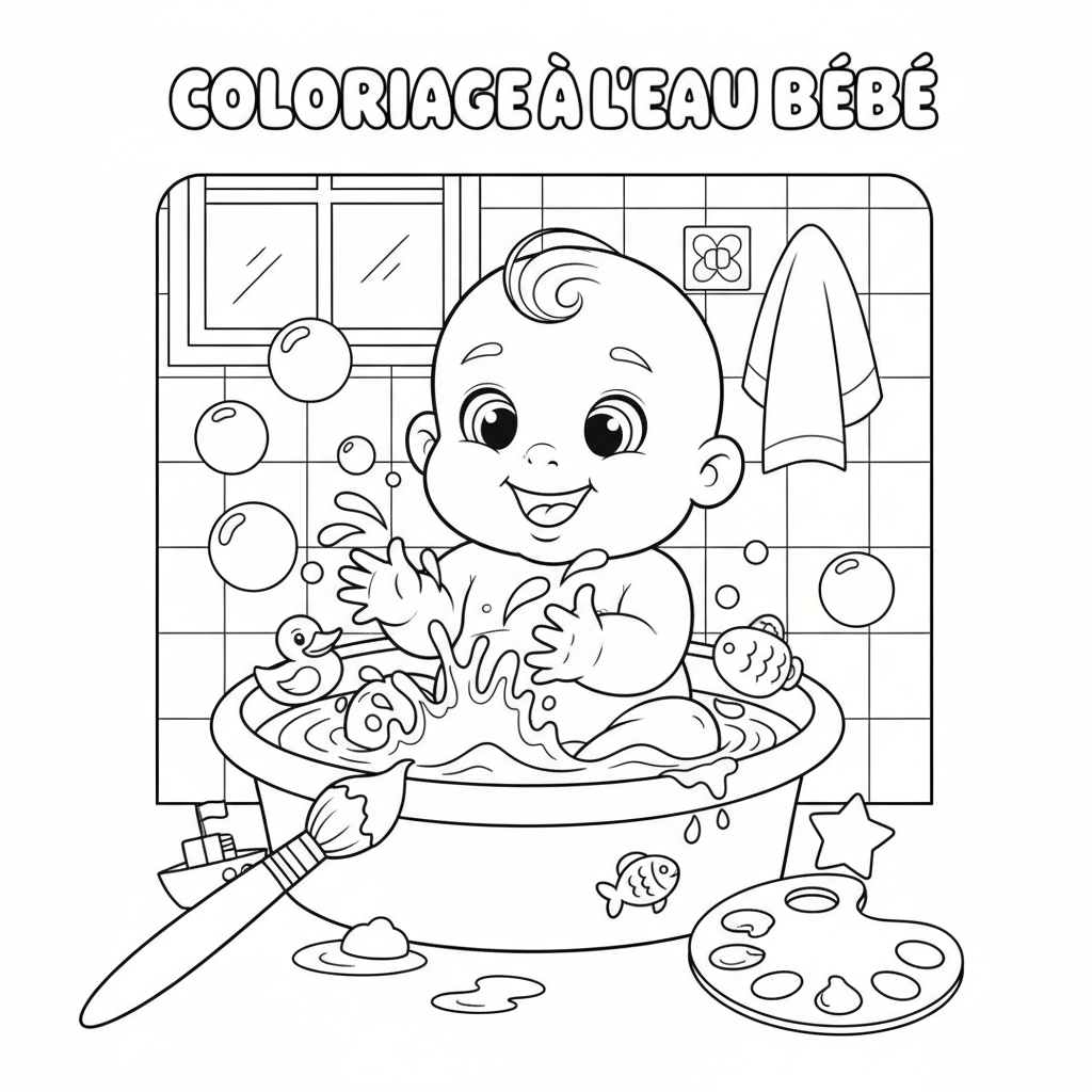 Coloriage coloriage à leau bébé 2