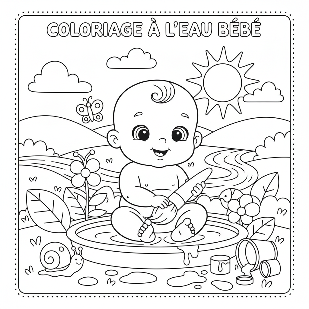 Coloriage coloriage à leau bébé 3