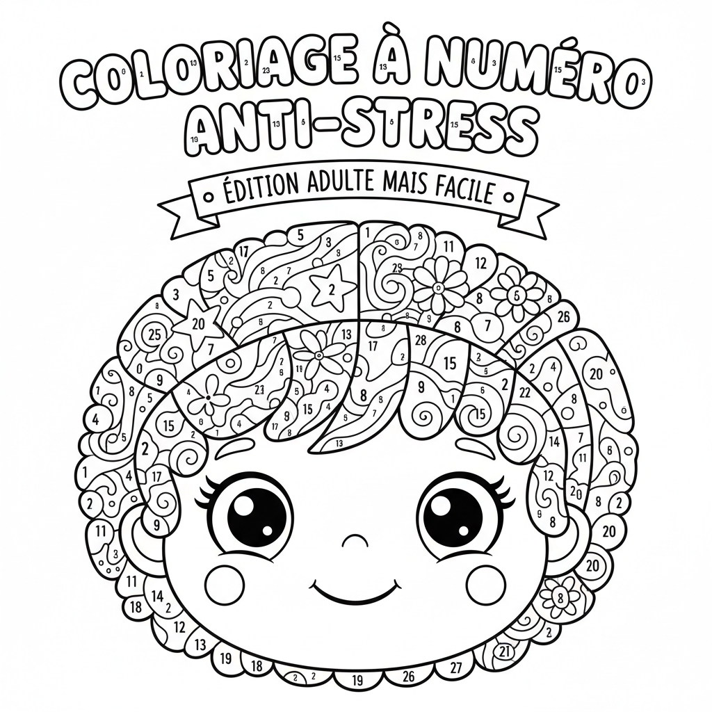 Coloriage coloriage à numéro adulte 4