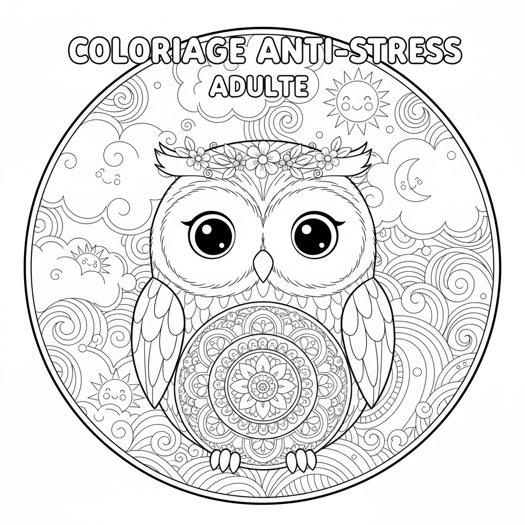 Coloriage coloriage adulte anti-stress 4