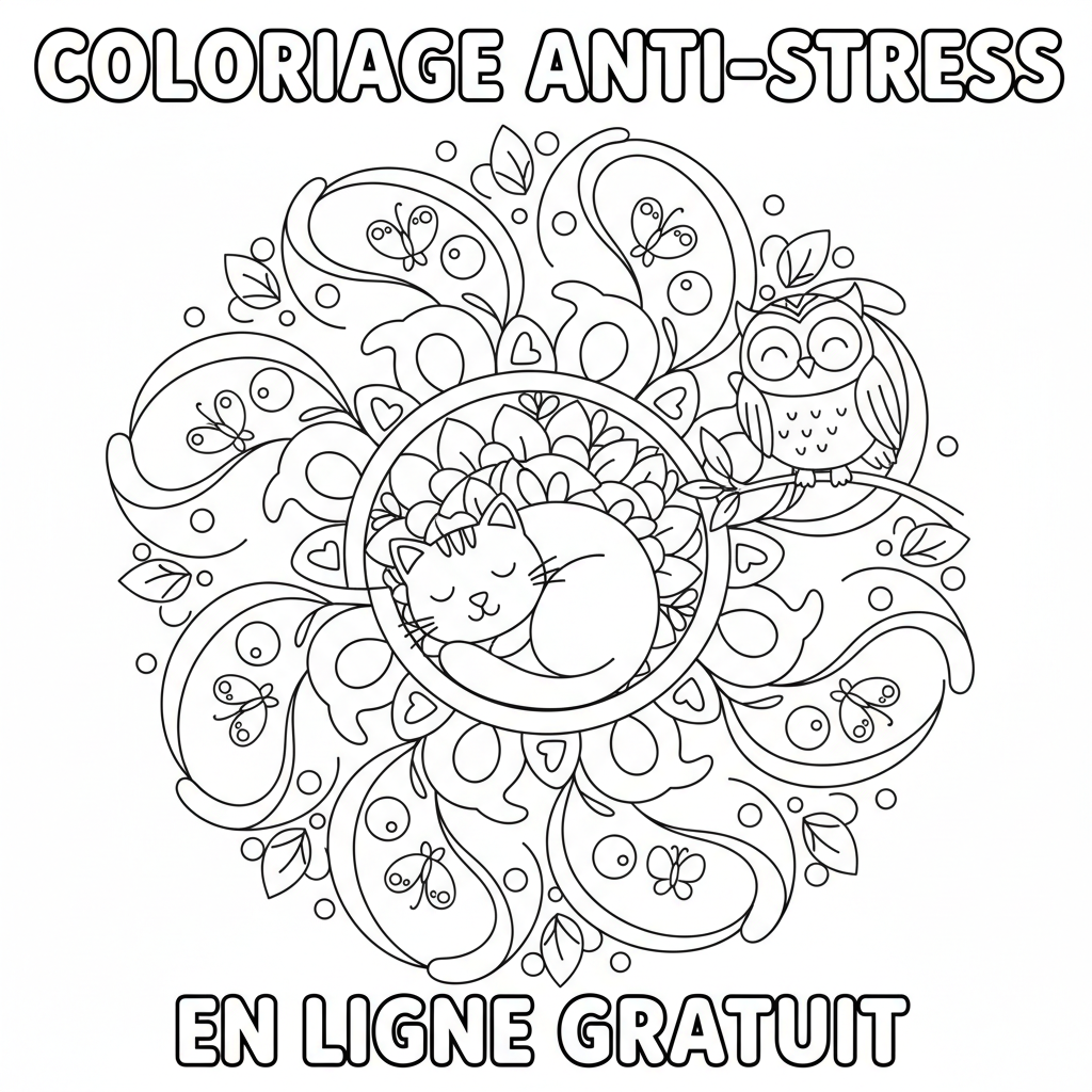 Coloriage coloriage adulte anti-stress gratuit en ligne 2