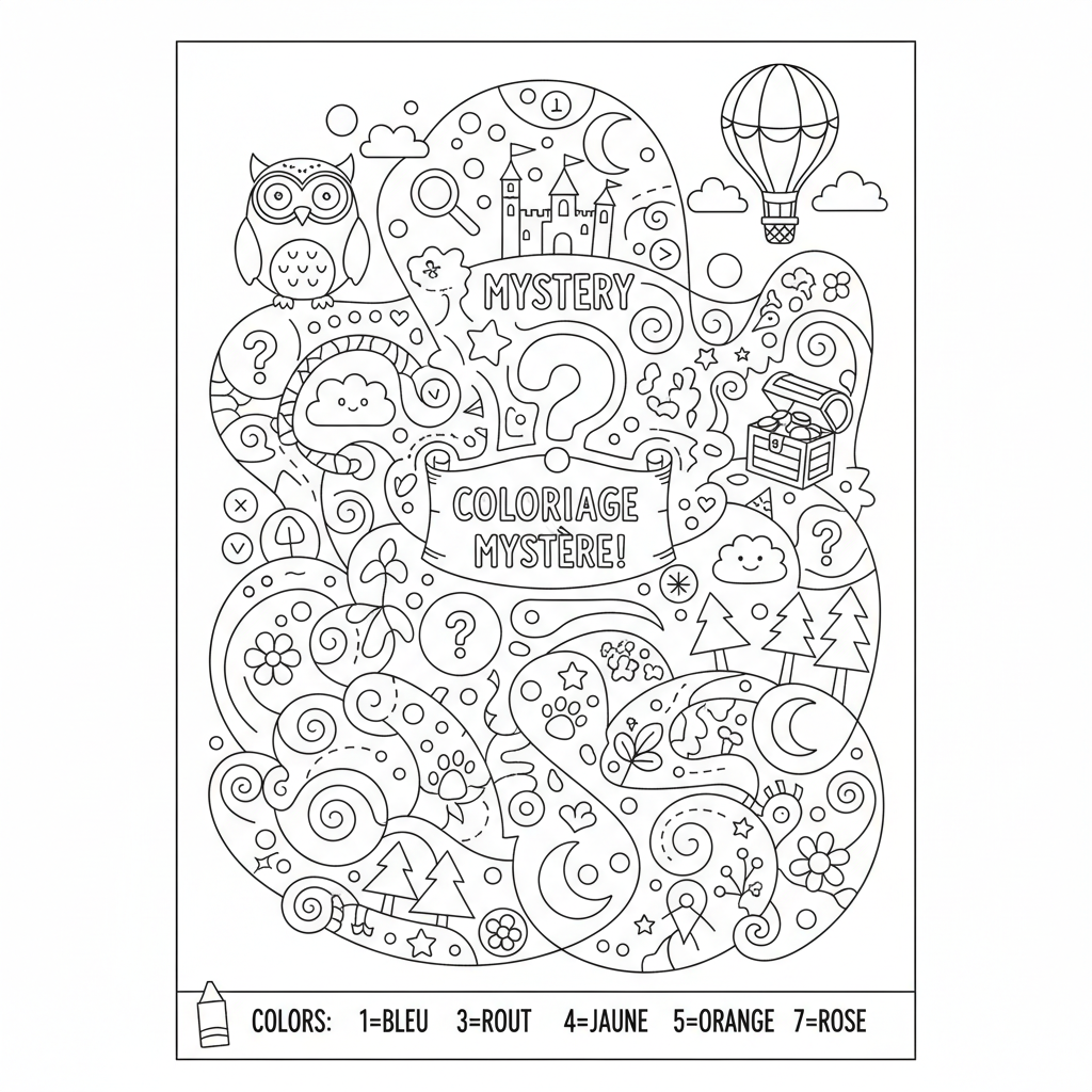 Coloriage coloriage adulte mystere 2