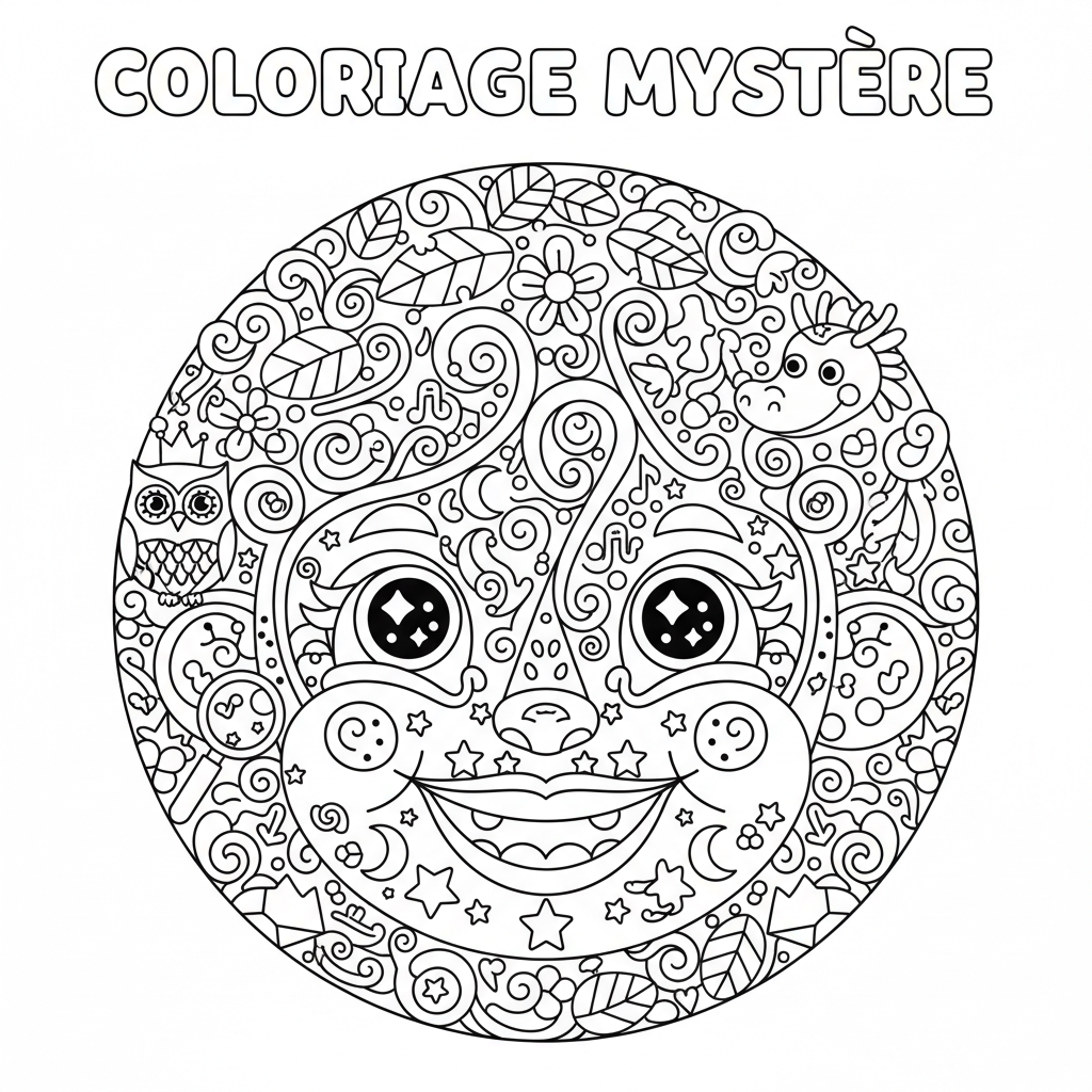 Coloriage coloriage adulte mystere 4