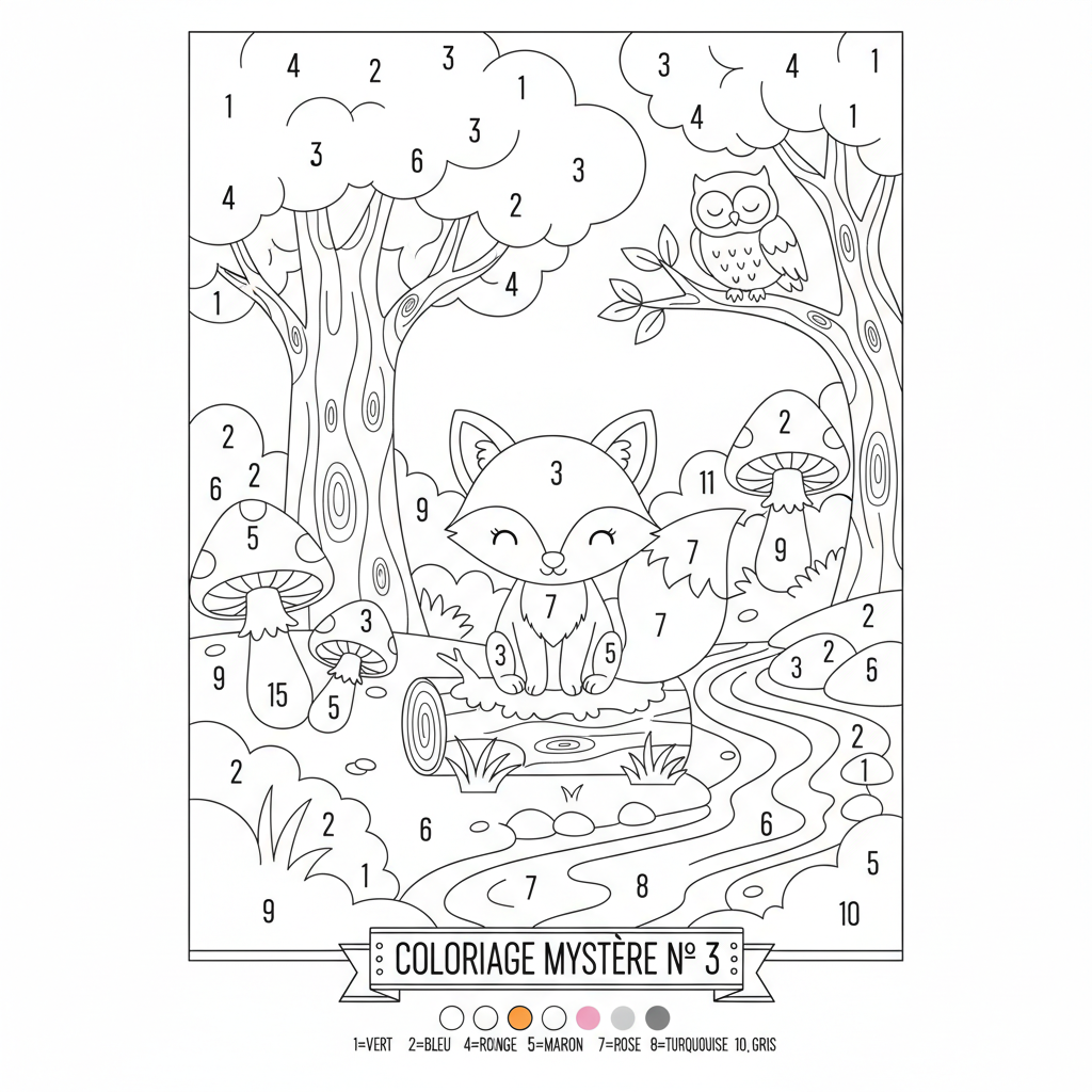 Coloriage coloriage adulte numéroté 3