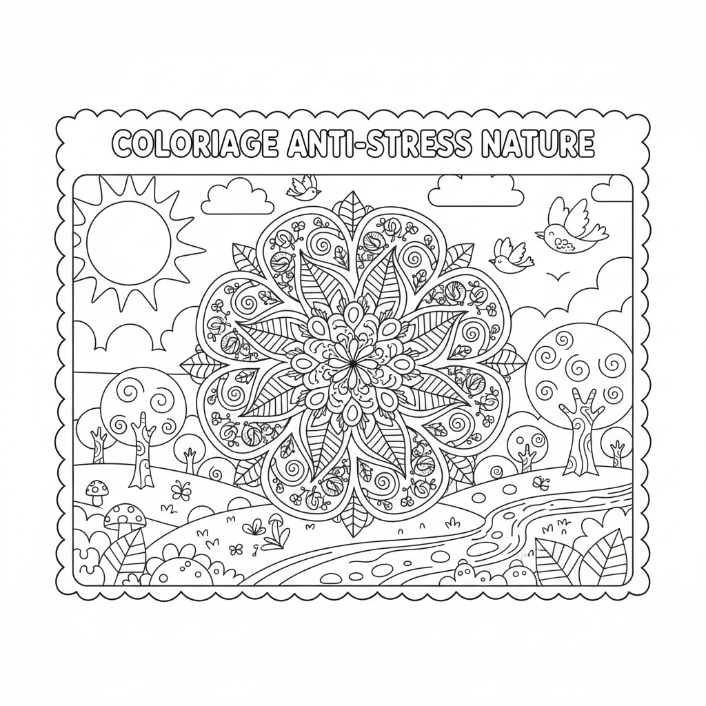 Coloriage coloriage adulte simple 3