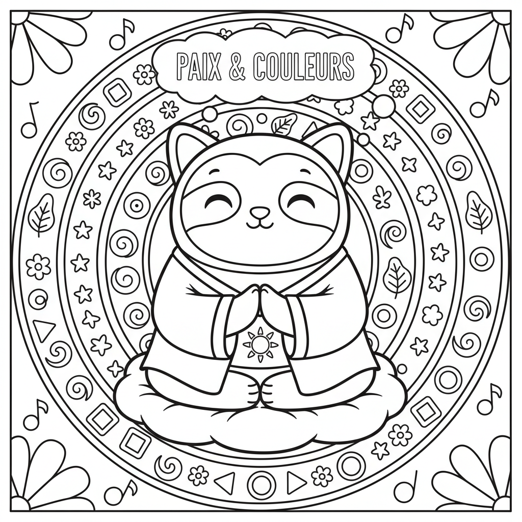 Coloriage coloriage adulte zen 4