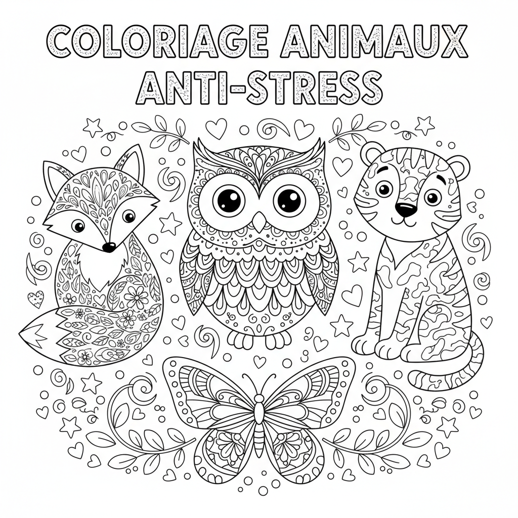 Coloriage coloriage adultes animaux 2
