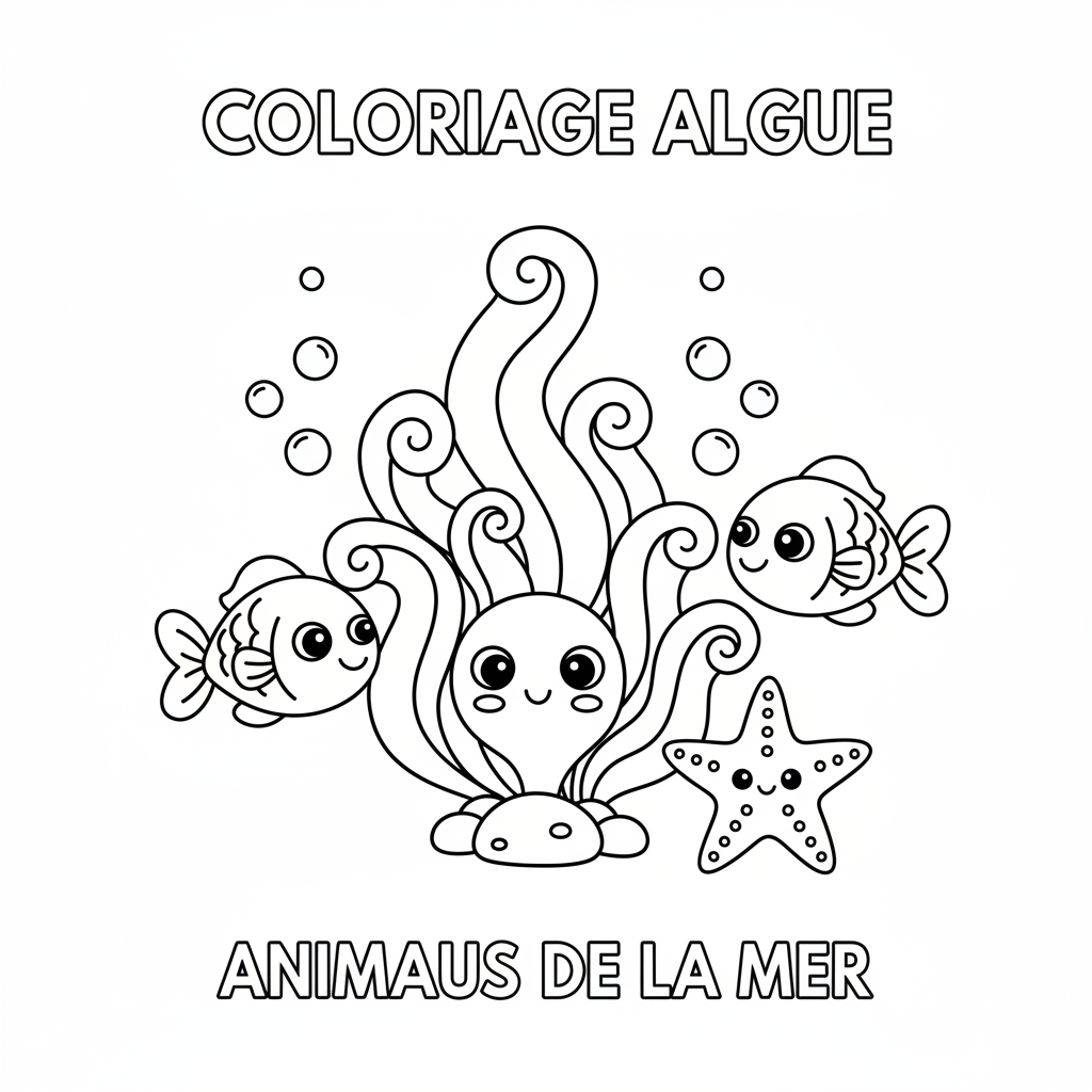 Coloriage Algue Gratuit à Imprimer pour les Enfants