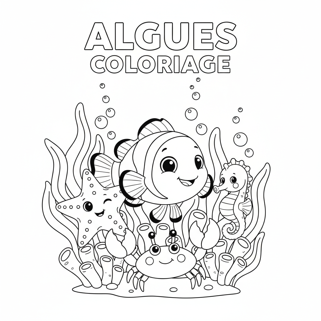 Coloriage coloriage algues 4
