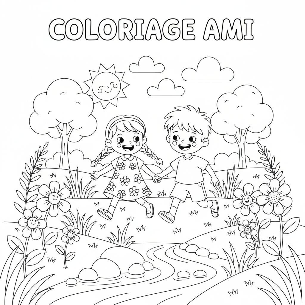 Coloriage coloriage ami 3