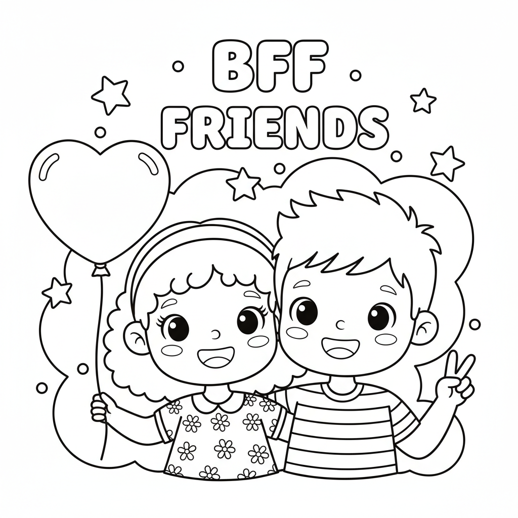 Coloriage coloriage ami 4