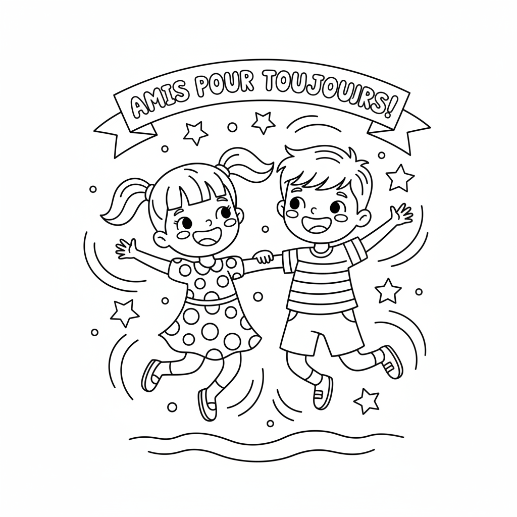 Coloriage coloriage ami 5