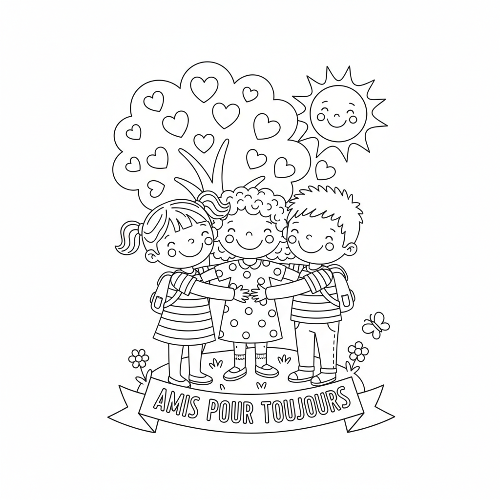 Coloriage coloriage amis 2