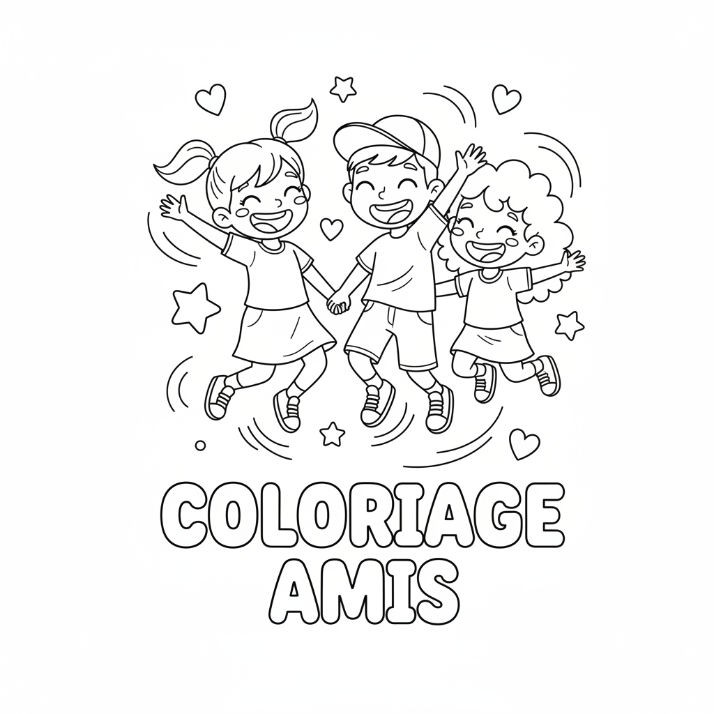 Coloriage coloriage amis 5