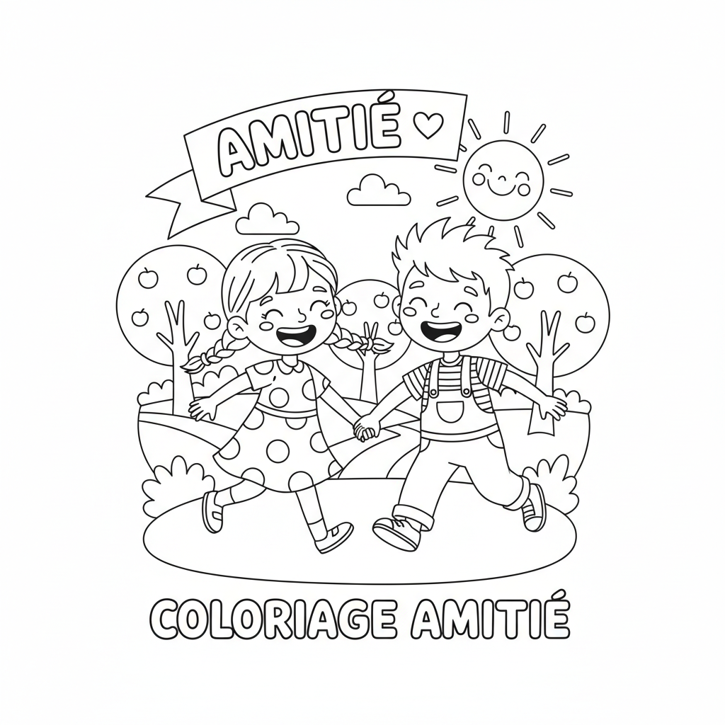 Coloriage coloriage amitié 3