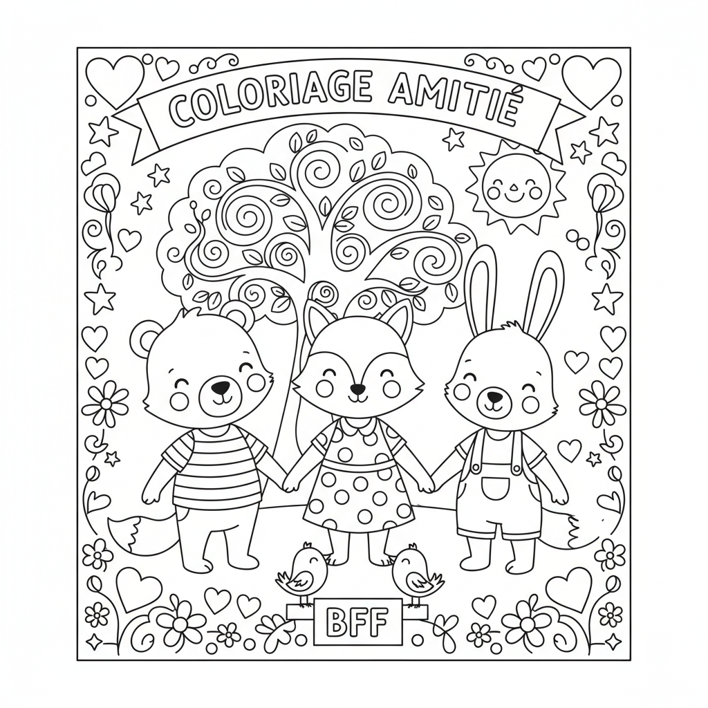 Coloriage coloriage amitie 2