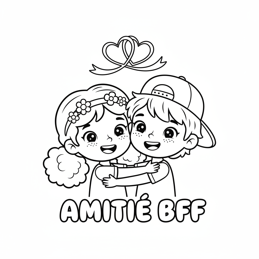 Coloriage coloriage amitie 4