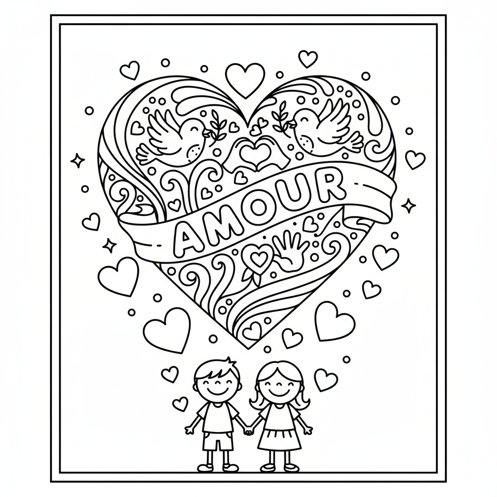 Coloriage coloriage amour 2