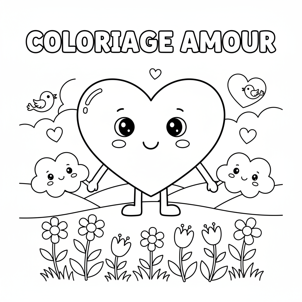 Coloriage coloriage amour 3