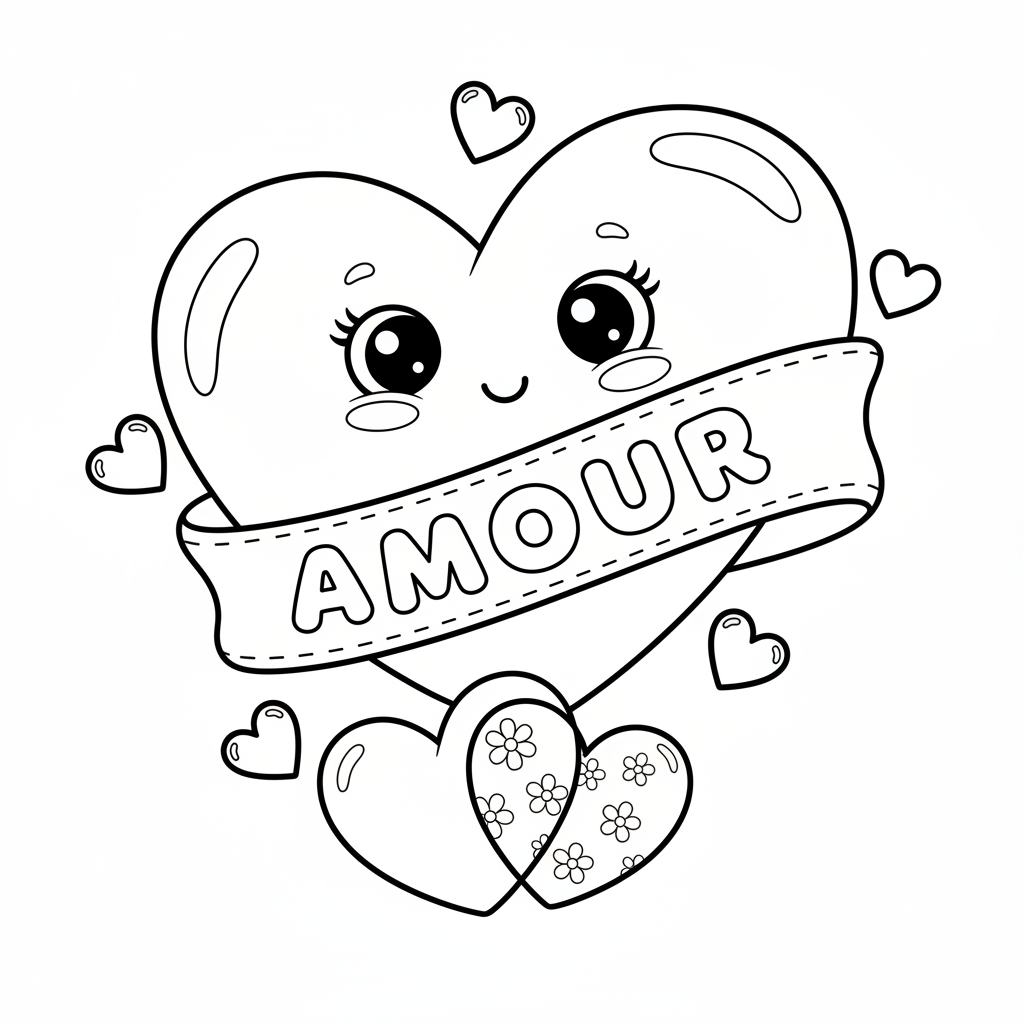 Coloriage coloriage amour 4