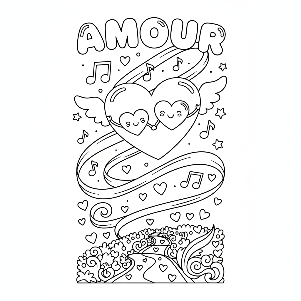 Coloriage coloriage amour 5