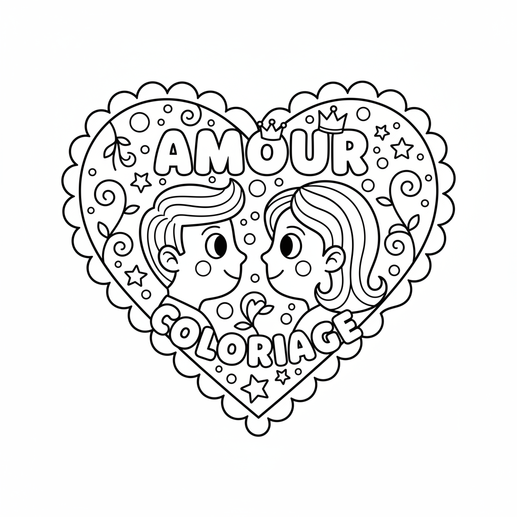 Coloriage coloriage amour adulte 4