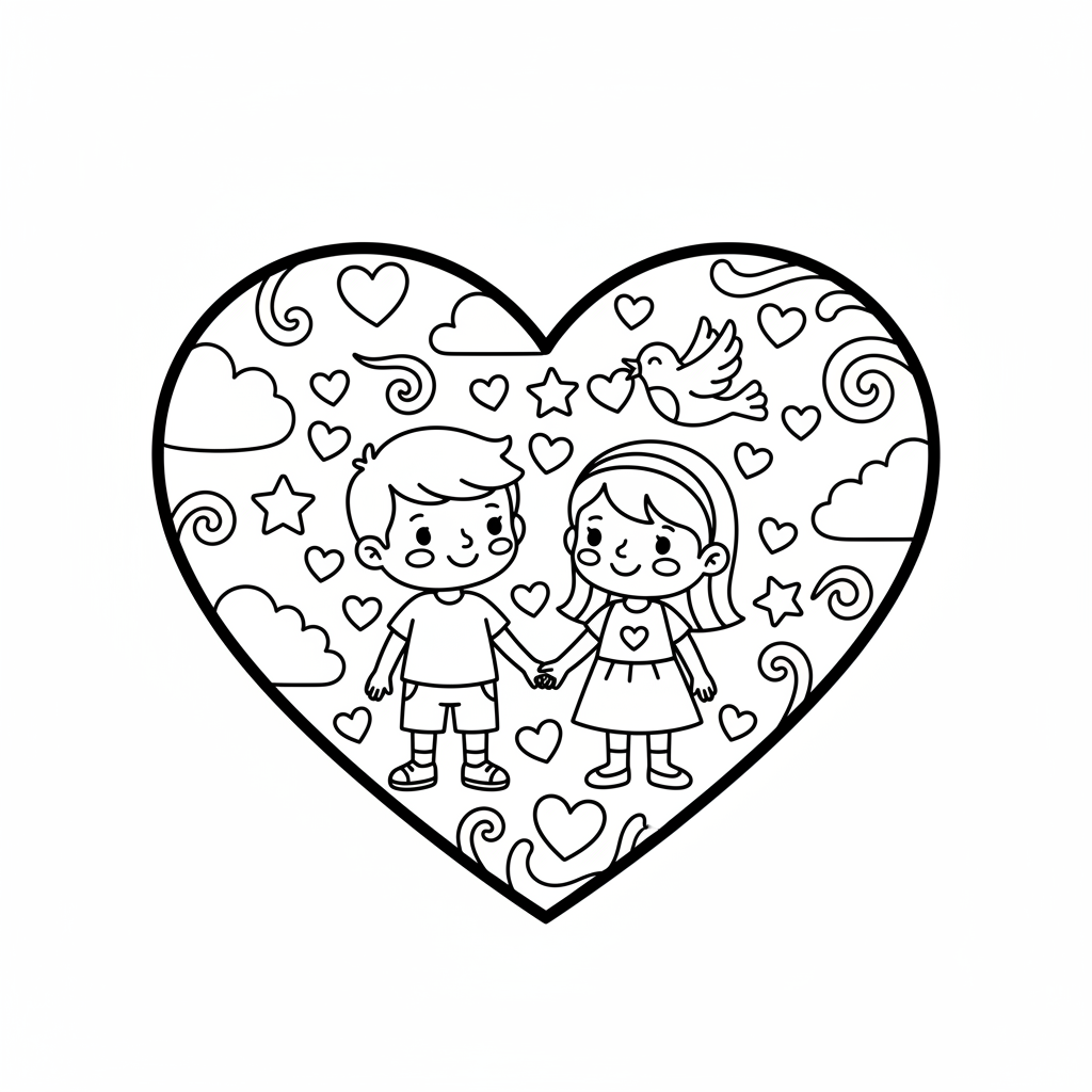 Coloriage coloriage amoureux 2