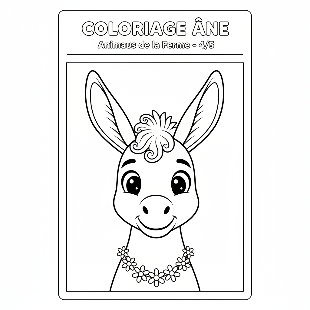 Coloriage coloriage ane 4