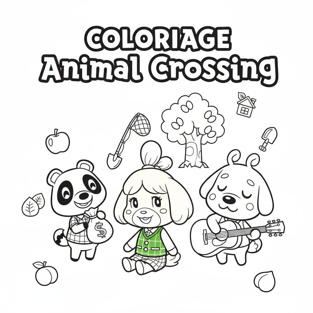 Coloriage Animal Crossing Gratuit à Imprimer