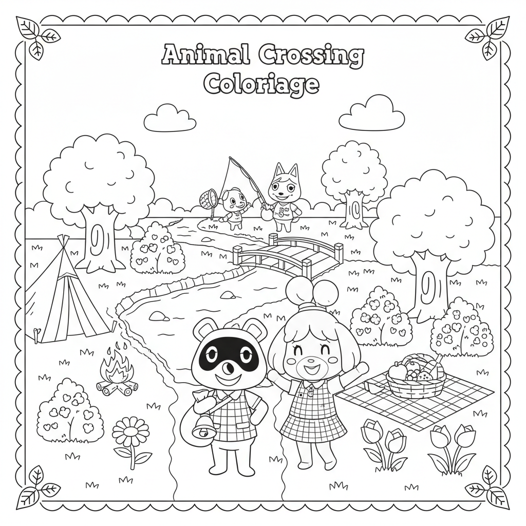 Coloriage coloriage animal crossing 3