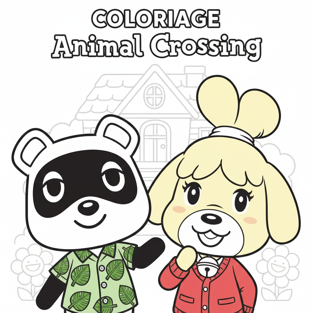 Coloriage coloriage animal crossing 4