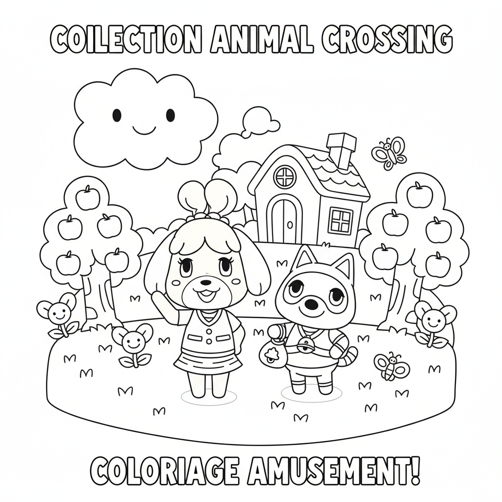 Coloriage Animal Crossing à Imprimer Gratuit pour Enfants