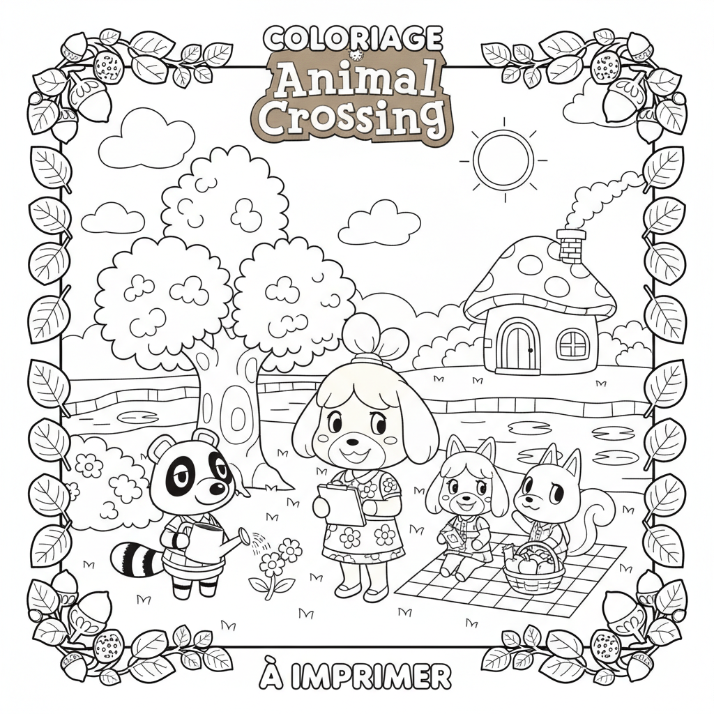 Coloriage coloriage animal crossing à imprimer 3
