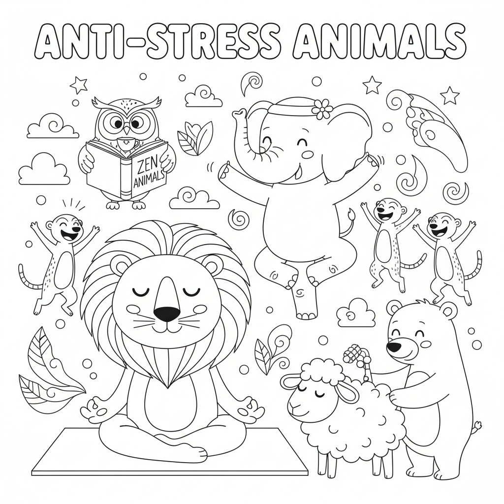 Coloriage coloriage animaux adulte 5