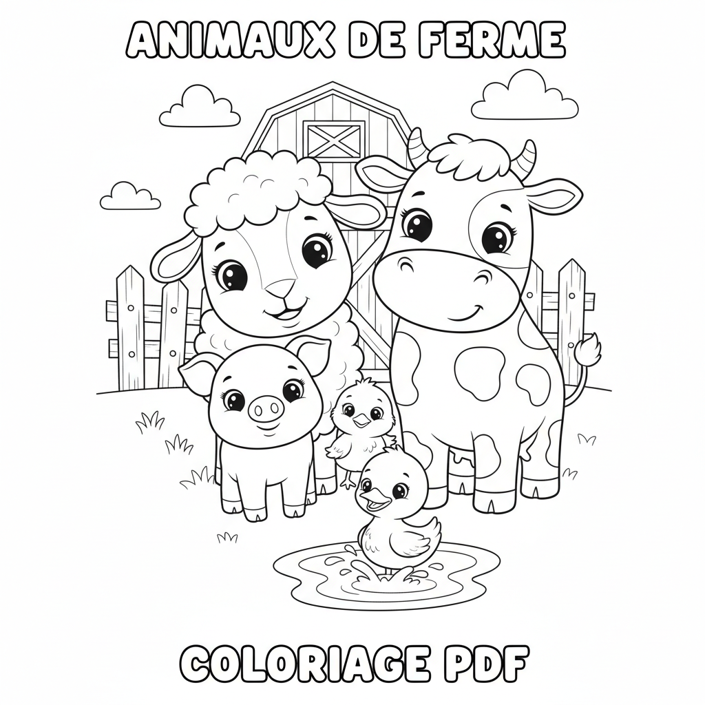 Coloriage coloriage animaux de la ferme pdf 4