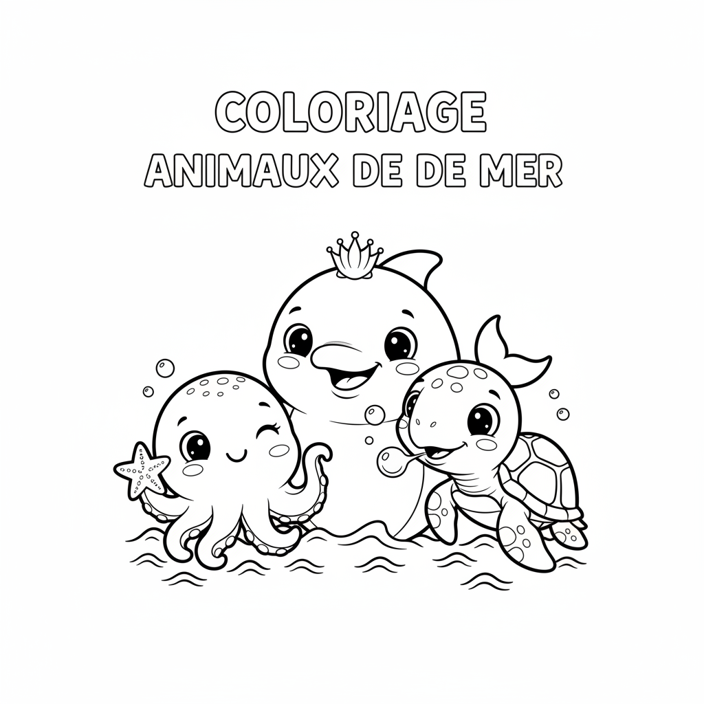 Coloriage coloriage animaux de la mer 4